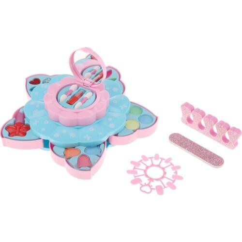 Princess Girls Real Make Up Play Set Case Children Make Up For Kids Girls Washable Pretend Play Makeup Kit Non-Toxic