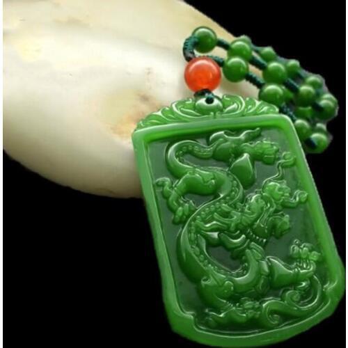 Jade Pendant Domineering Dragon Pendant Sweater Chain Jewelry Lucky to ward off evil spirits Amulet Pendant Fine Jewelry