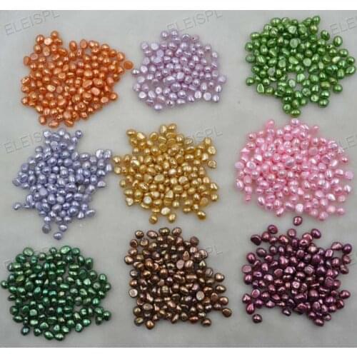 Wholesale whole hole 6-7mm genuine freshwater pearl loose beads Various colors