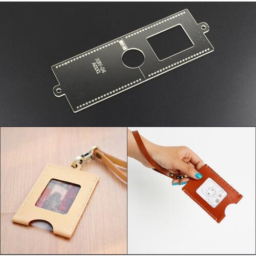 Practical Leather Card Bag Making Mold Durable Acrylic Version Handcraft Leather Design Stencil Leather Craft Tool