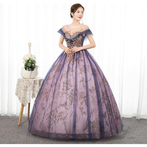 Quinceanera Dress 2021 Luxury Party Prom Formal Dress Short Sleeve Floor-length Ball Gown Vintage Quinceanera Dresses