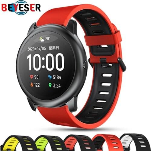 For Haylou Solar LS05 Band 22mm Silicone Watchband Strap Smart Bracelet Wristband Correa for Xiaomi Haylou Solar LS05