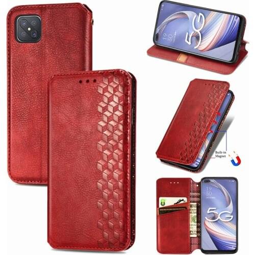 Luxury Flip Case for Oppo Reno4 Z 5G Retro Shockproof Magnetic Cover Reno 4 Z Leather Wallet Case for Reno4 Z Stand Coques