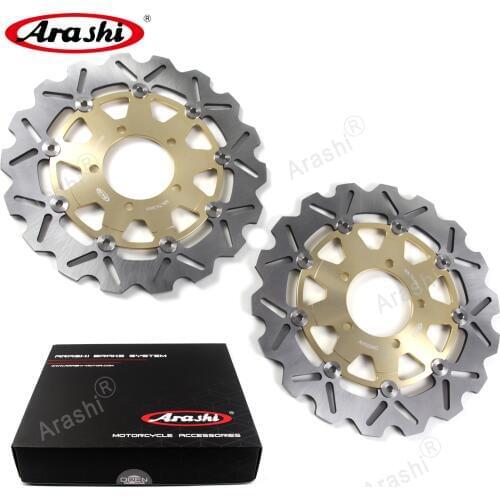 Arashi 1 Pair For KAWASAKI VERSYS 650 2007-2014 CNC Front Brake Disc Rotors 2007 2008 2009 2010 2011 2012 2013 2014 ER6N
