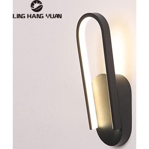 Modern Led Wall Lamp Indoor Home Light Black&White Sconces Wall Light For Bedroom Light Living room Bedside Light Study room 12W