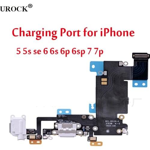Standard Size USB Charging Dock Port Connector Earphone Jack Flex Cable Parts For iPhone 5S/6/6plus/6s/6s plus/7/7plus