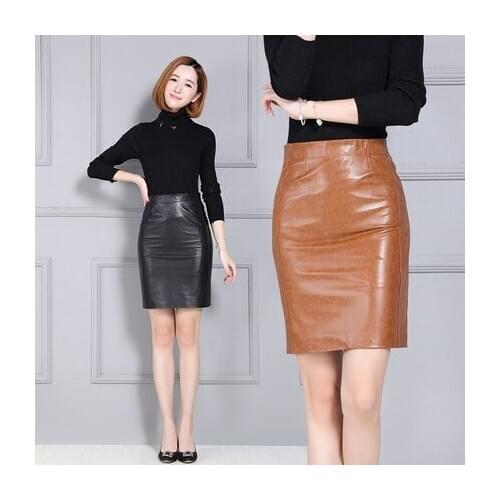 Top brand Slim Sheepskin Skirt Leather Skirt K92 high quality
