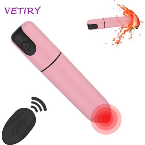 VETIRY Wireless Remote Bullet Vibrator Nipple Clitoris G-spot Stimulator 10 Speeds Anal Dildo Vibrator Adult Sex Toys for Woman