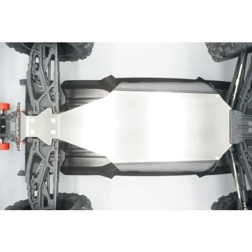 Stainless Steel Chassis Armor Skid Plate+ Rear Guard For 1/8 ARRMA KRATON EXB rc car parts