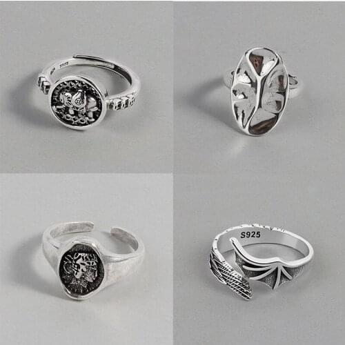 VENTFILLE 925 Sterling Silver Round bead wave ring Female Fashion Personality Creative Romantic Handmade Jewelry Accessories