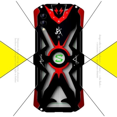 Zimon For Black Shark 2 Metal Case With Mobile Phone Finger Ring Holder Hollow Out Back Cover For Xiaomi Black Shark 2 Pro Case