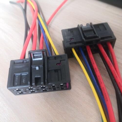 1pcs 10 Pin/Way Female Automotive Connector Wire Harness Pigtail For Power Seat Heating Plug Socket For VW Audi 8E0 972 710