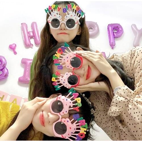 1pcs Creative happy birthday glasses birthday party kids photo props kids glasses party supplies party funny decoration