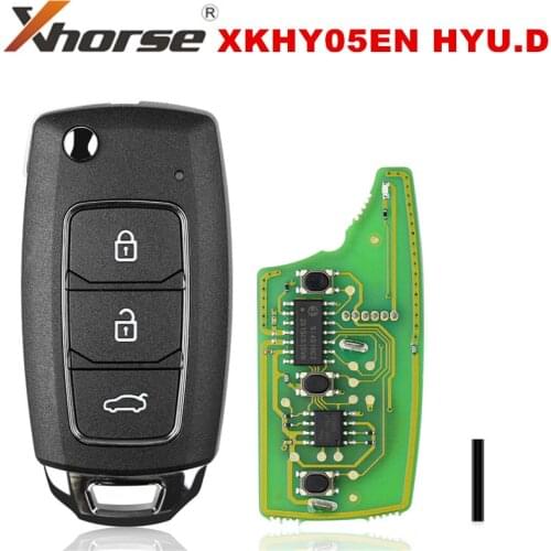 XHORSE XKHY05EN for Hyundai style Wired Universal Remote Key Fob 3 Button for VVDI Key Tool