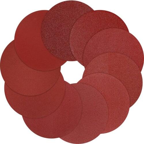 10 pcs 4/5/6/7 Inch Round No-hole Sanding Disc Self Stick Sanding Discs Grinding Abrasive Sandpaper Sander Sheets Assorted Grit
