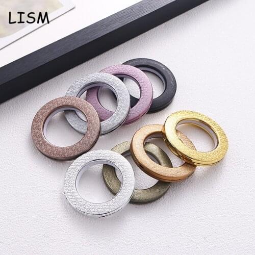 10PCS Colorful High Quality Plastic Curtain Rings Roman Plastic Grommet Top Pole Household Home Plastic Ring Curtain Accessories