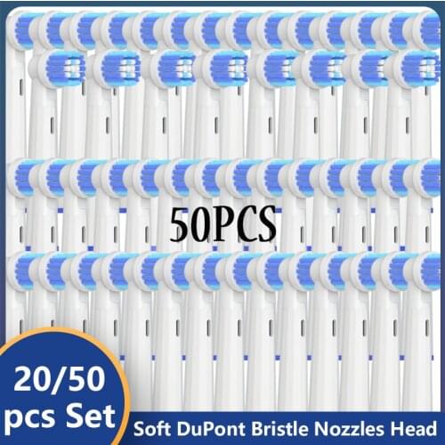 20-50pcs Replacement Brush Heads for Oral B D12 D16 D100 EB50 EB20 Standard Clean Soft Electric Toothbrush Heads for Oralb