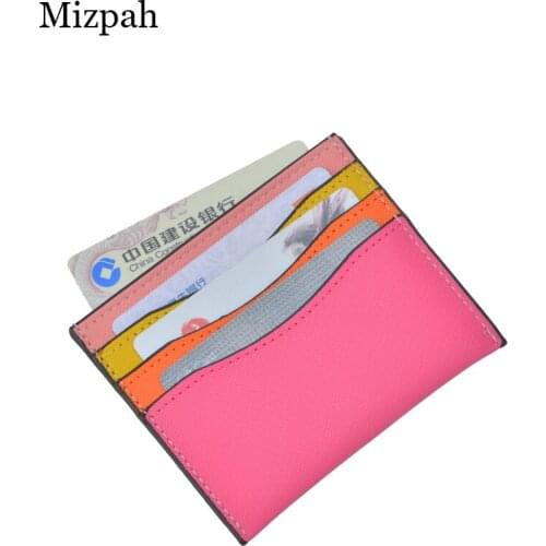 2021 Fashion Colorful Rainbow Pu Credit Card Holder with Cash Coin Pocket For Young Lady and Girl