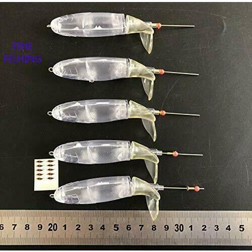 Free Eye 5pc Unpainted Crank Bait Fishing Lure Body 90mm 12.4g Blank Lures 8339
