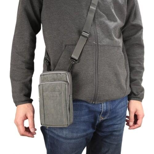 7-inch Phone Bags For iPhone Huawei Xiaomi Samsung Belt Bag Nylon Men Women Shoulder Bag Handbag Backpack Wallet Leisure Pocket