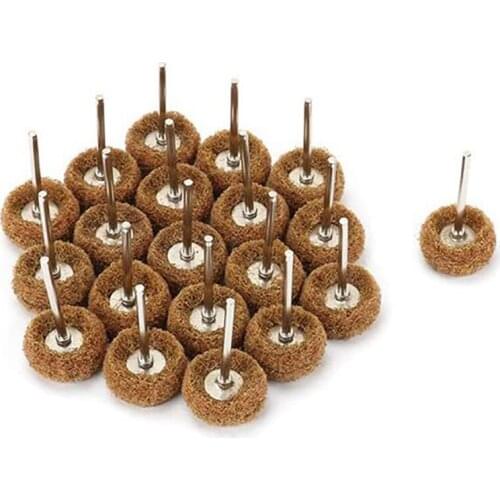100Pcs Abrasive Nylon Scouring Brush Grit 120 Grinding Sanding Head Buffing Polishing Wheel for Grinding Tools