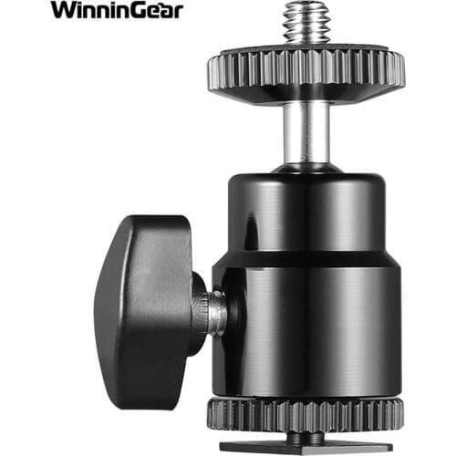 Camera Cold Shoe to 1/4" Threaded Adapter for Canon Nikon Fujifilm