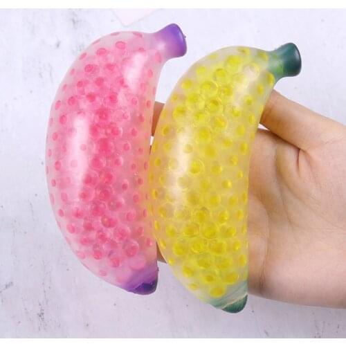 Banana Bead Stress Balls Autism Mood Squeeze Relief Healthy Toy Funny Gadget Vent Toy Children Christmas Gift