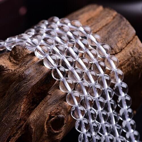 5A White Crystal Beads 2mm-16mm Clear Natural Stone Loose Beads for DIY Jewlery Making Earring and Bracelet Necklace