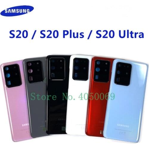 SAMSUNG Galaxy S20 G980F S20+ Plus G985F S20 Ultra G988F Glass Back Battery Housing Repair Cover Rear Door Case Replacement