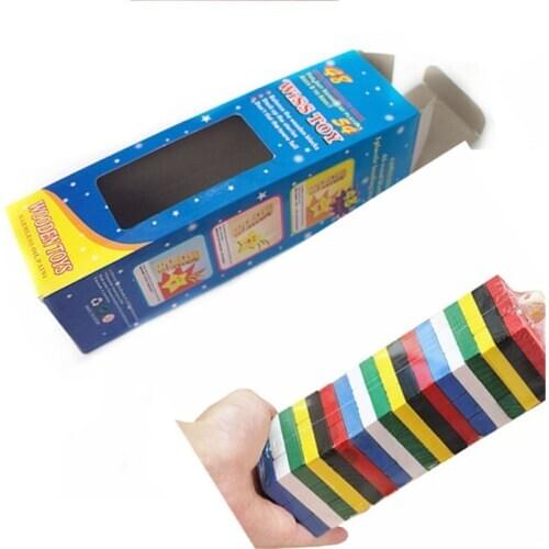 Wooden Stacking Board Games Building Blocks for Kids - 54 Pcs GXMB