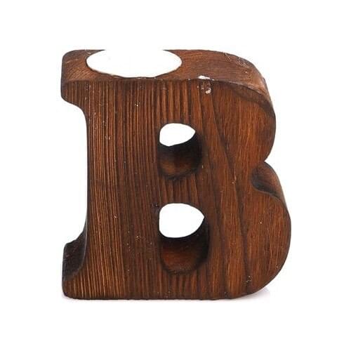 Pony Bed Wood Decorative Letter B Candle holder