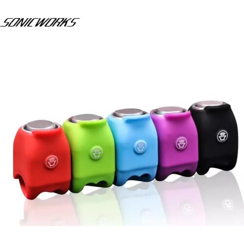 120db Electric Bike Horn Super Loud Bells Bicycle Mini Alarm Waterproof Bells MTB Cycling Portable Handlebar Silica Gel Bells