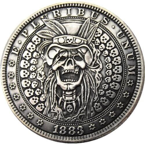 HB(13)US Hobo 1883 Morgan Dollar Silver Plated Copy Coins