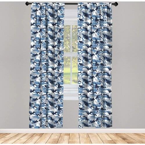 Camouflage Curtains Abstract Soft Colors Surreal Shapes Window Treatments for Living Room Bedroom Decor