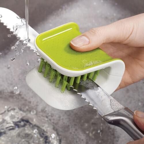 Creative U-shape Cutlery Dish Bowl Cleaning Brush Multifunction Knife Fork Chopsticks Tableware Cleaning Tool Kichen Accessories