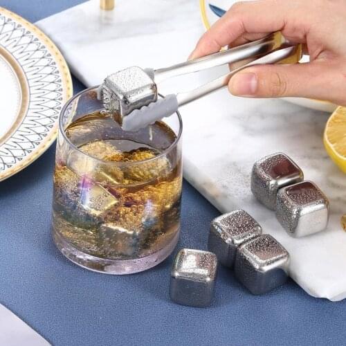 304 Stainless Steel Ice Cubes Metal Quick-Frozen Tartar Ice Granulator Wine Beer Cooler Chiller Whiskey s