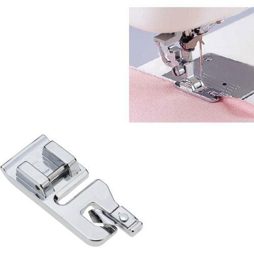 1Pc Narrow Tortuous Rolling Cloth Edge Sewing Machine Foot New Metal DIY Sewing Presser Feet for Home Sewing Machine Accessories