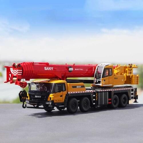 Diecast 1:36 SANY Road Crane Alloy Engineering Truck Model Decoration Souvenir Ornaments Display Vehicle Gift Toy Collection