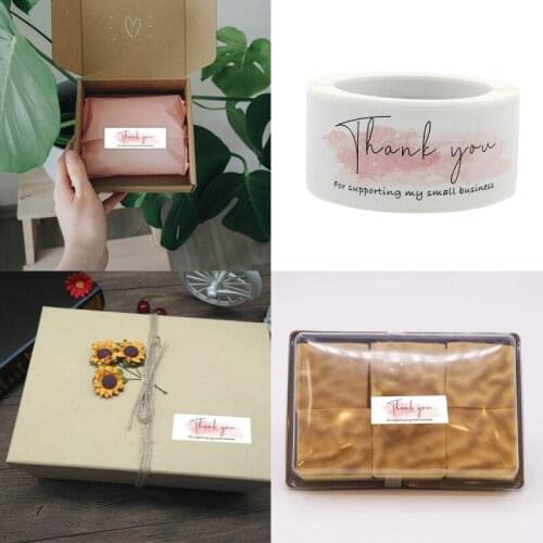 120 Pcs Thank You For Your Order Stickers Roll Pink Business Thank You Stickers For Shipping Bags, Packaging,Gift Sealing Labels