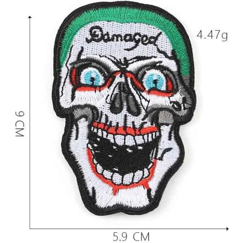 Skull Pirate Ship Iron On Embroidered Clothes Patches For Clothing Stickers Garment Wholesale
