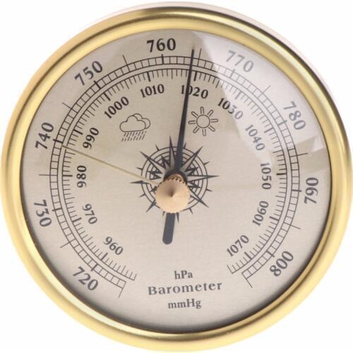 72mm Wall Hanging Barometer 1070hPa Gold Color Round Dial Air Weather Station Tester Tools