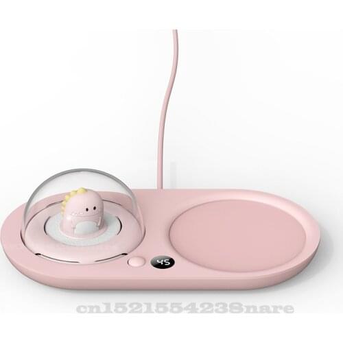 220V/20W Heater Cup Warmer Mug Heating Coaster 3 Gear Smart 55 Degree Constant Temperature Fragrant Night Lamp Warm Cup Mat