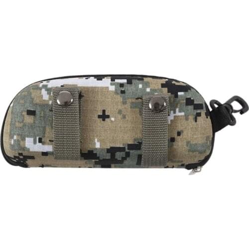 Shockproof Case Sunglasses Snap Closure Pouch With Hook Camouflage