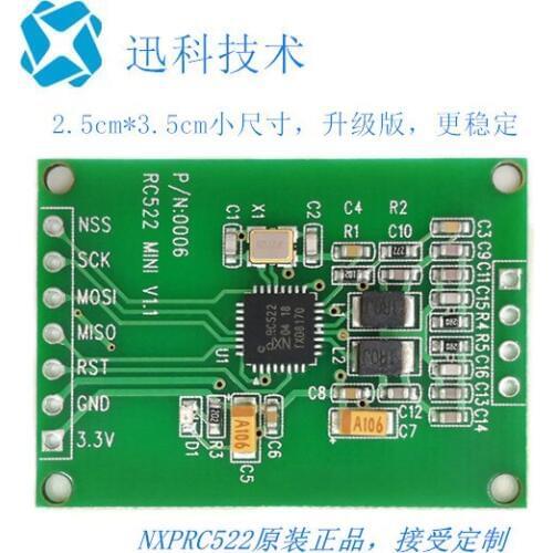 RC522 RFID RF IC Card Induction Module 13.56MHZ Small Size SPI Port Reader