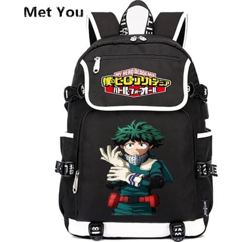 Anime My Hero Acdaemia USB Charging Backpack Bag Schoolbag Book Student USB Charge travel Bag Mochila