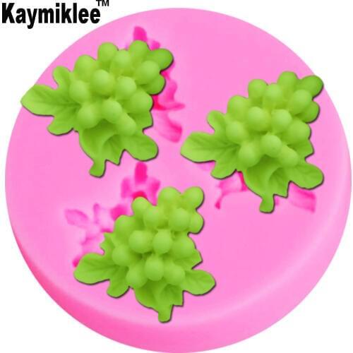 Kaymiklee M534 Grape Silicone Mold Soap,Fondant Molds,Sugar Craft tools, Chocolate Moulds, Silicone Molds For Cakes 5.6*1.2cm