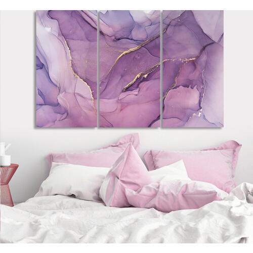 Modern Abstract Clove Marble Artwork DIY 3 Canvas Paintings Stretched Posters Prints Wall Art Picture Living Room Home Decor