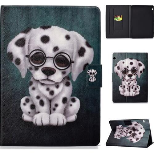 Stand Flip PU Leather Case For Huawei MediaPad T3 10 AGS-L09 9.6 inch Tablet Smart Case Cover Fundas Coque Dog Owl Music Pattern