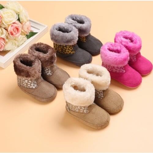 0-18M New Warm Design Baby Girls BoyToddler First Walkers Baby Shoes Soft Slippers Cute Shoes Winter Non-Slip Baby Warm Shoes