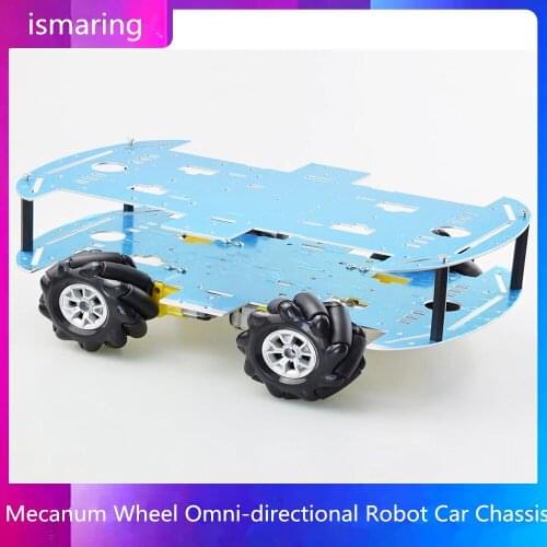 Mecanum Wheel Omni-directional Robot Car Chassis Kit with 4pcs TT Motor for Arduino Raspberry Pi DIY Toy Parts